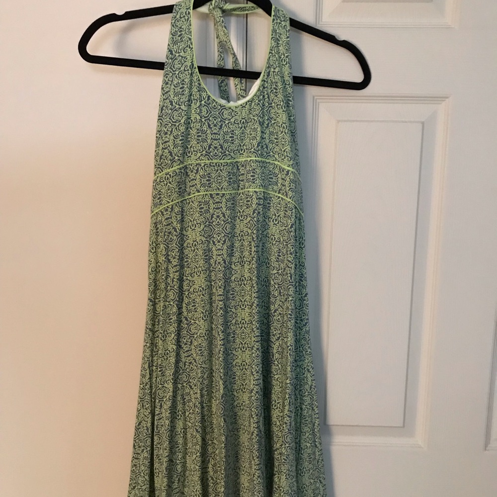 Mini Print Sleeveless Halter Dress